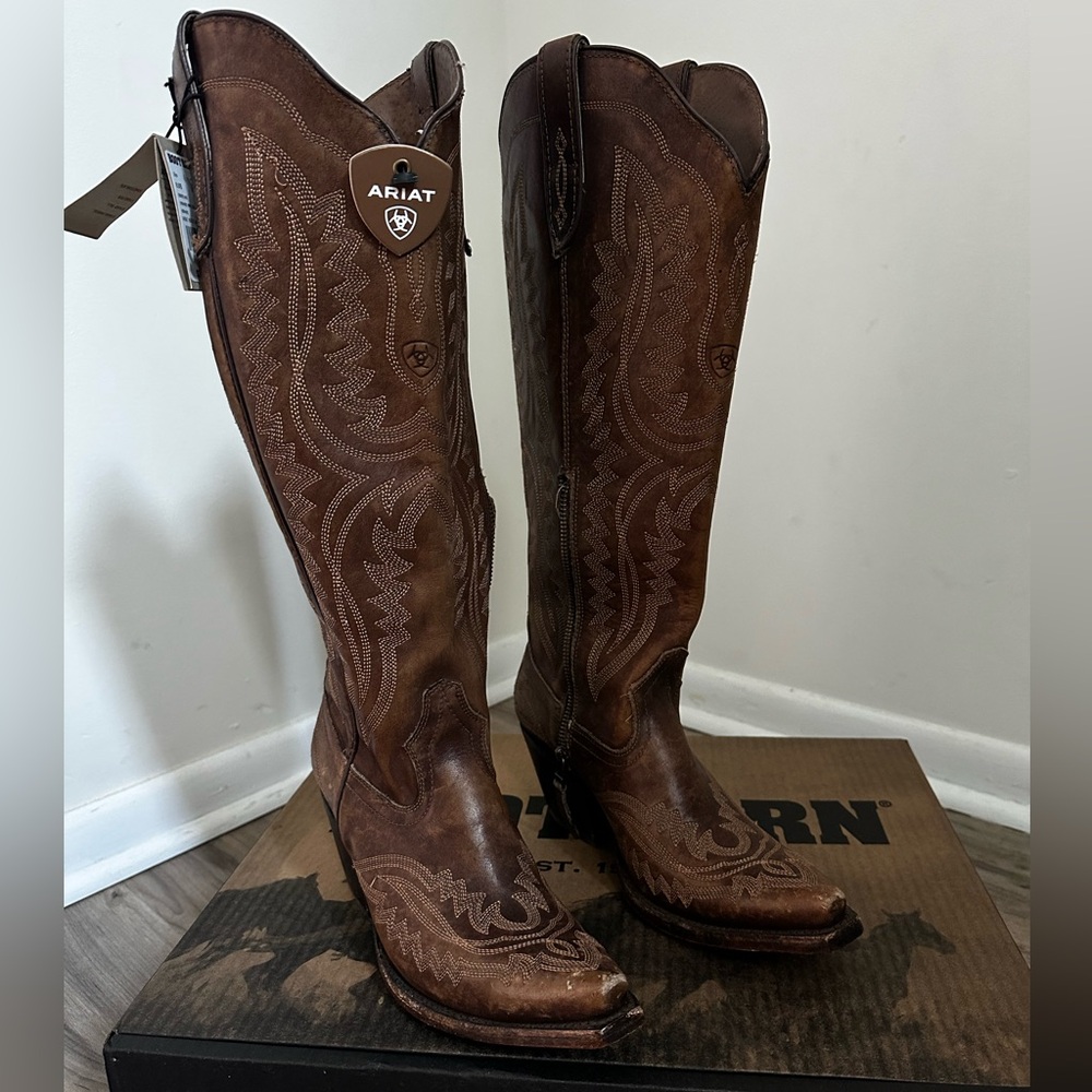 Ariat Brown Heeled Boots - Picture 8 of 14